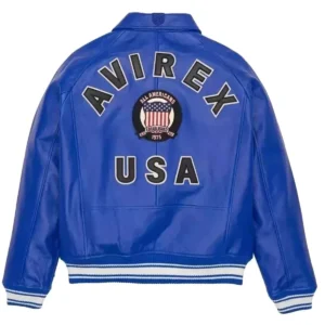 Alternative view of New Men's Avirex Real Leather Bomber American Flight Jacket