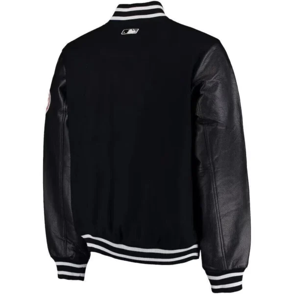 New York Yankees Varsity Black Letterman Jacket - Image 2